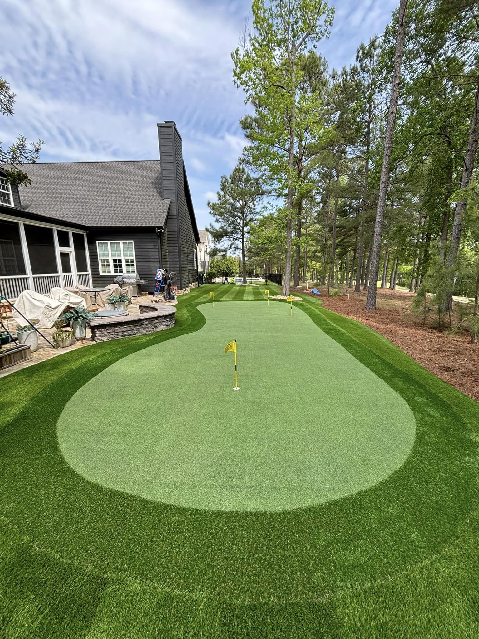 Backyard putting green