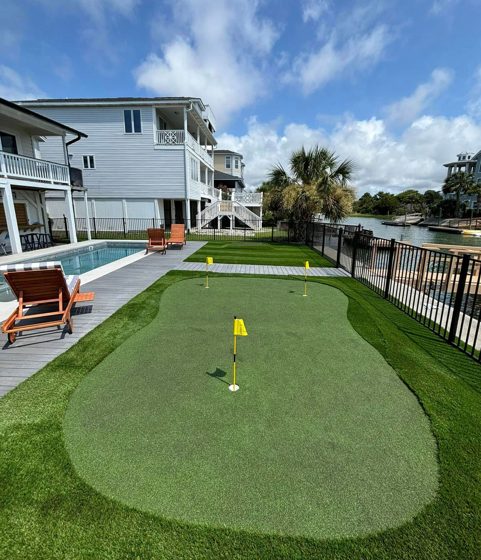 Putting green installed in Wilmington home backyard