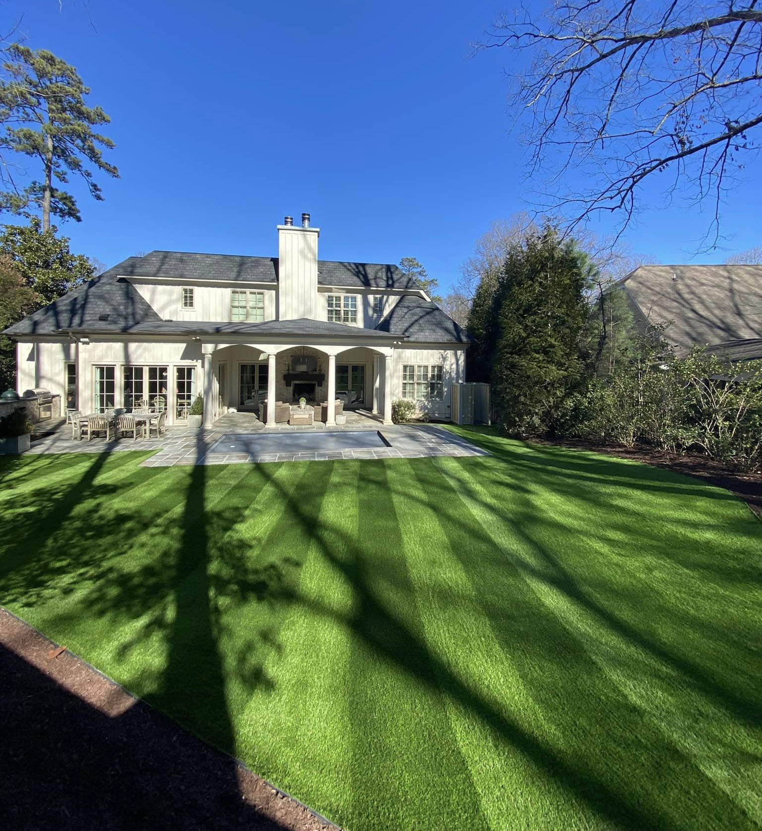 Artificial lawn installation in Durham NC