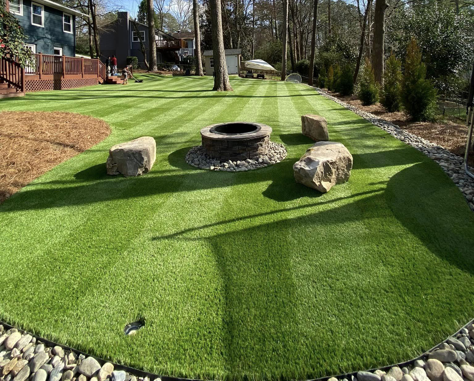 Artificial turf installation in Garner NC